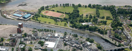 Aerial view of Levengrove Park